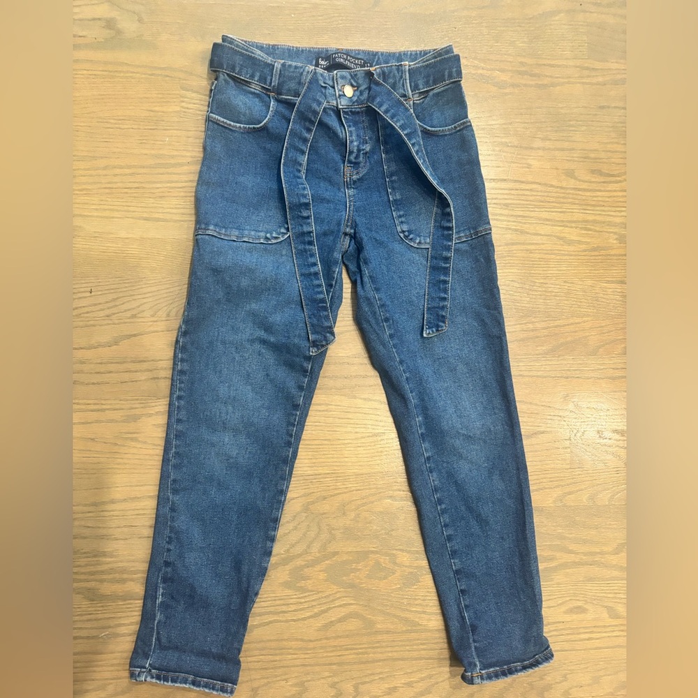 NWOT Boden Patch Pocket Girlfriend Jeans. Indigo women’s size 4P Petites - Picture 6 of 6
